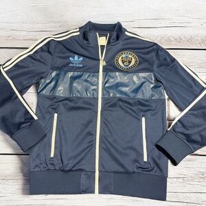 Adidas Philadelphia Union Track Jacket Men’s Soccer Full-Zip Blue 2013 ~ Size M
